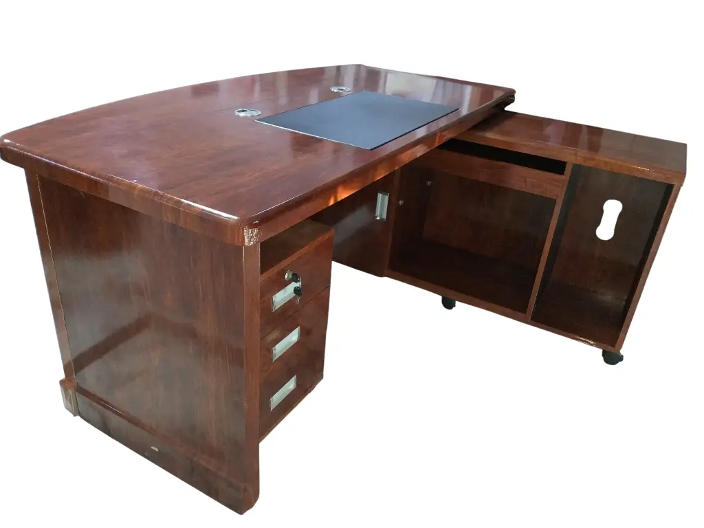 Bureau 1.6M+Retour+Caiss Mob, [160X80X76] MDF, DSTP-8416
