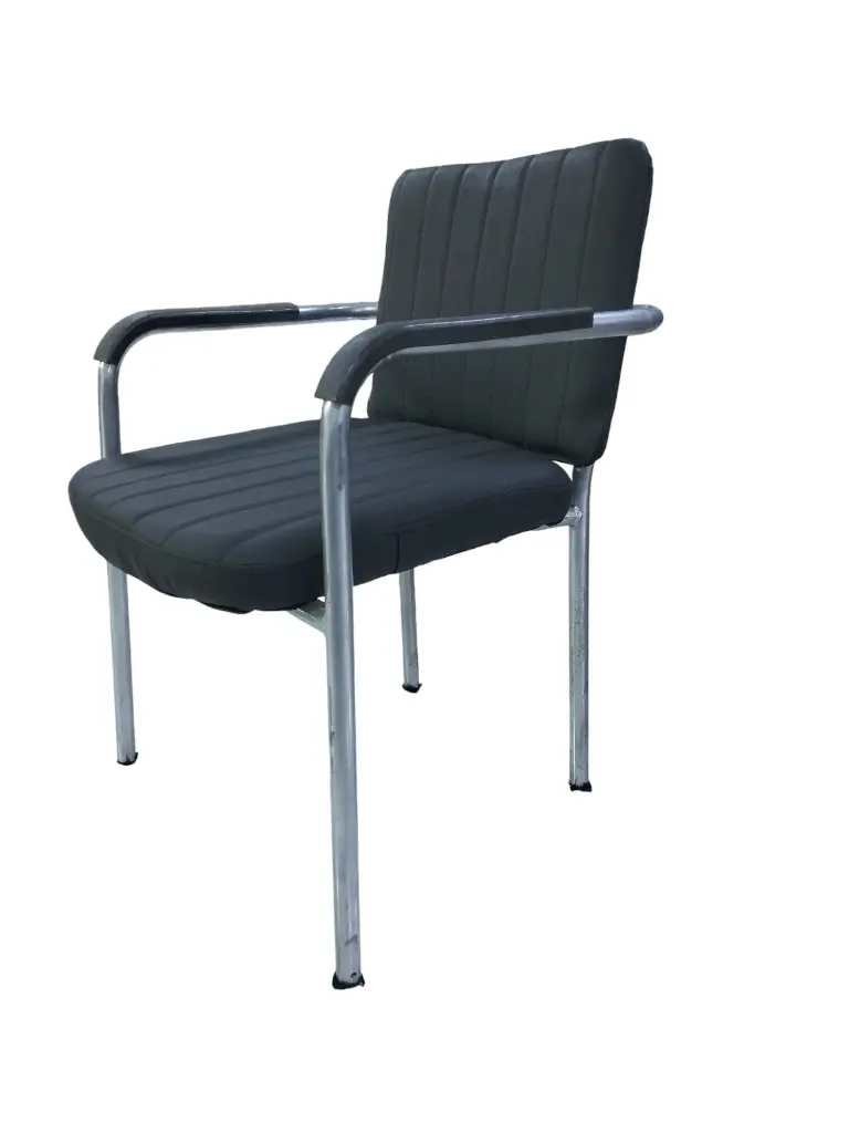 Chaise Visiteur Pieds Chrom Remb, Boston, Noir, Locale, 331-1-LCH