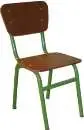 [CL0022] Chaise Prés Scolaire, Bois Multiplié + Verni Pied Epoxy T25 CL0022