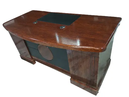 [A-8416] Bureau 160, 03T,PU, PC, MDF, Acajou, A-8416