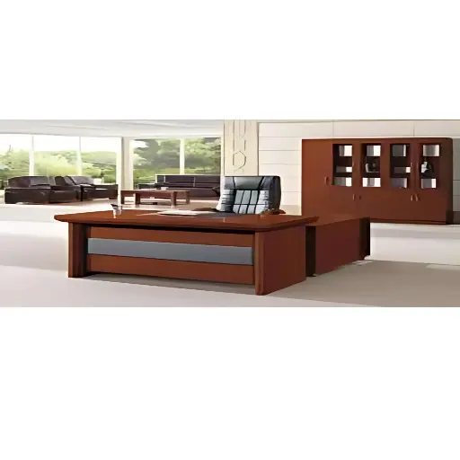 [A-6924/2.00] Bureau MDF Retour+ Caisson [200X100X76] MDF A-6924