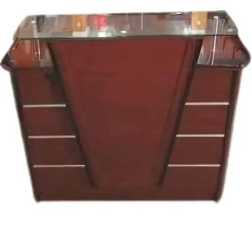 [DC-18] Comptoir De Réception MDF 180X70X75, Acajou, DC-18